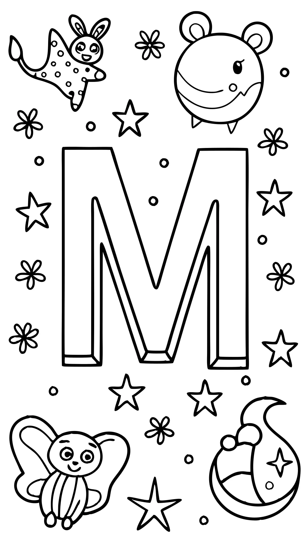 letter m coloring page